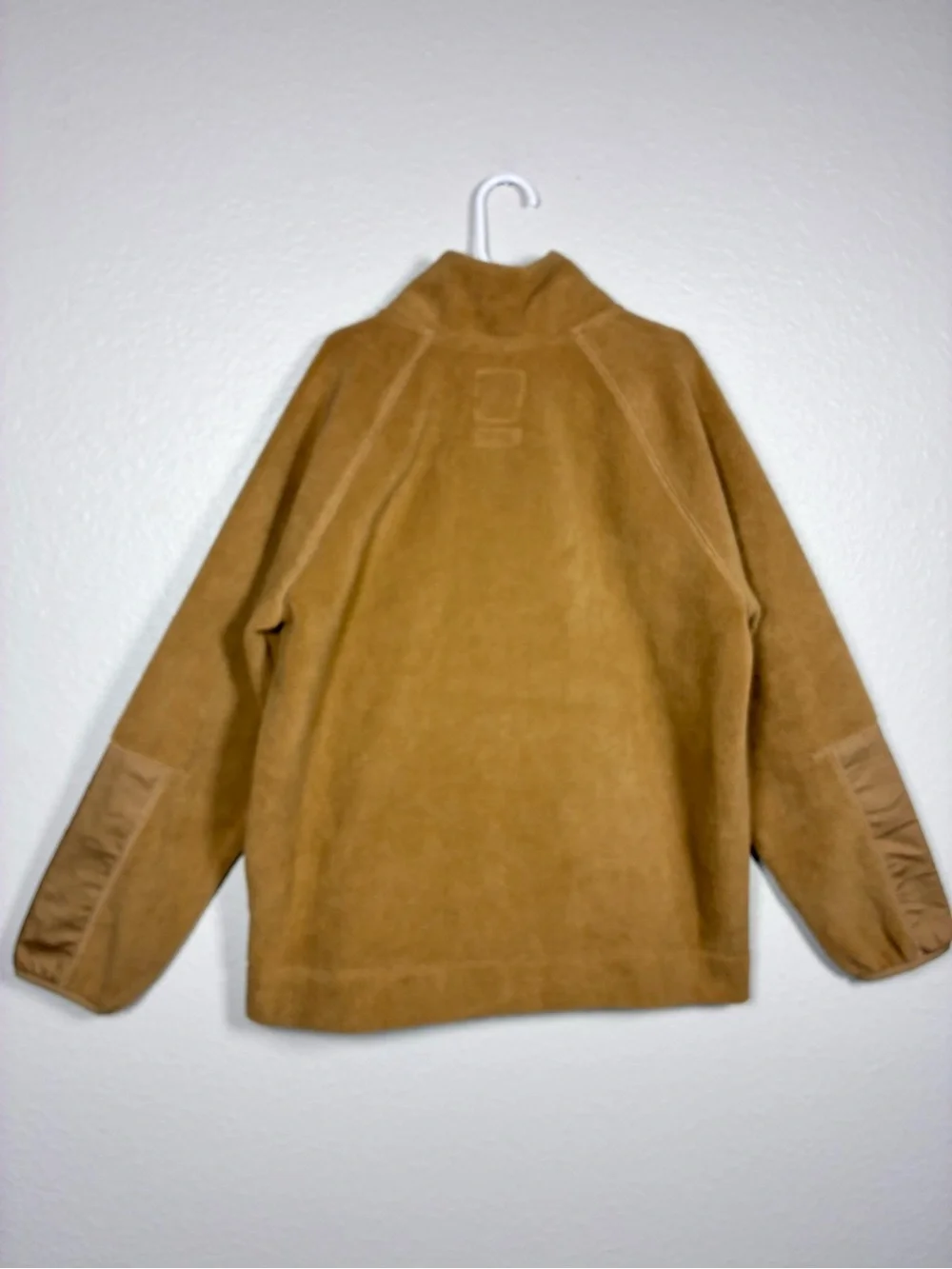 GAP Teen Boys Pullover 1/4 Zip Fleece Sweater Tan Camel SZ 10/11 Fall Layer